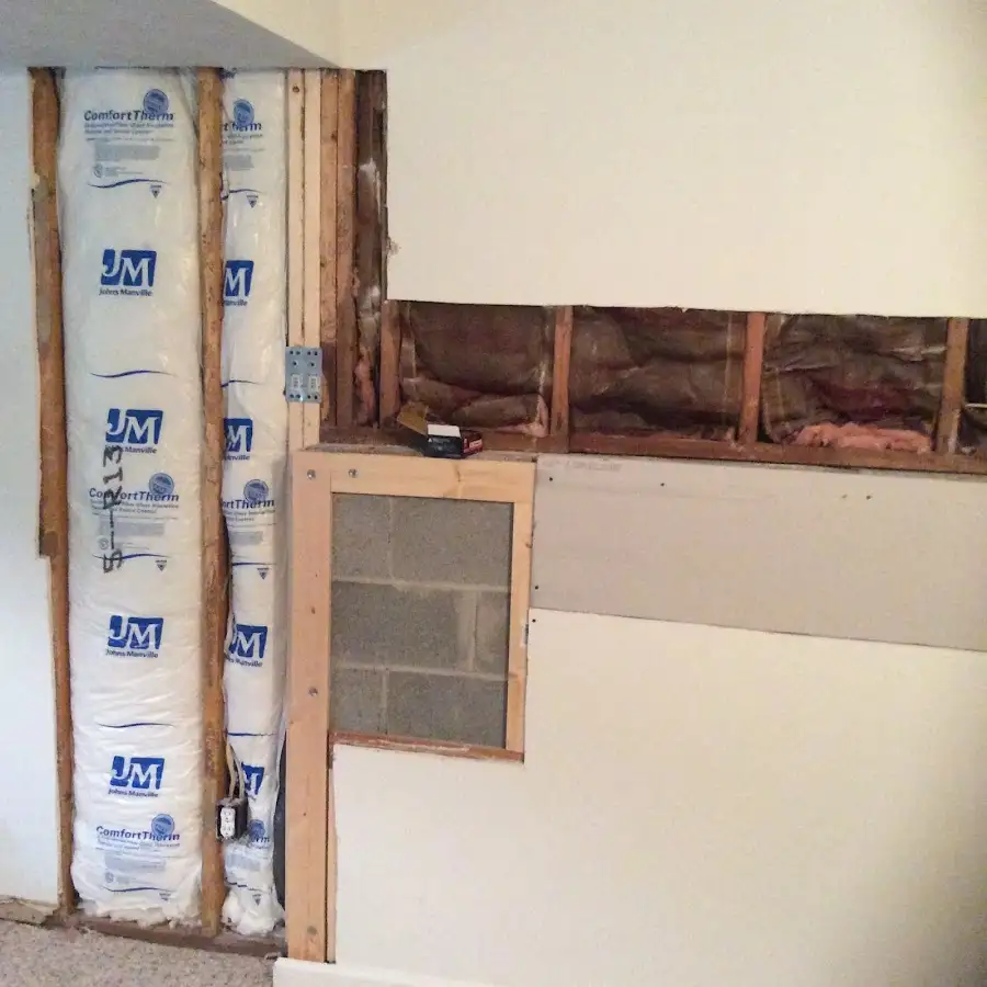 Wall insulation replacement during Contents Cleaning & Restoration in Ligonier